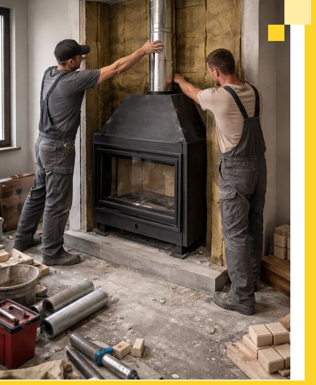 Изготовление и монтаж закрытых каминов в Великом Новгороде под ключ