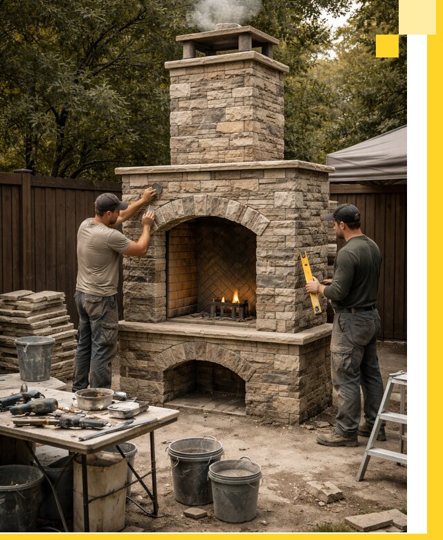 Проектирование и установка уличных каминов в Великом Новгороде