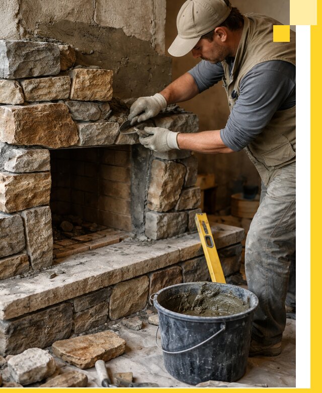 Изготовление и установка каменных каминов под ключ в Великом Новгороде