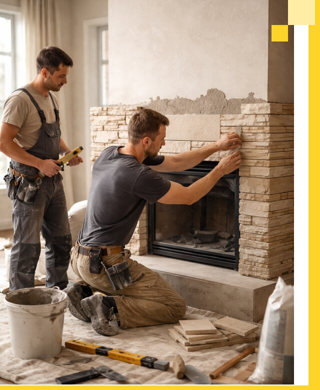 Установка и монтаж каминов для загородного дома в Великом Новгороде