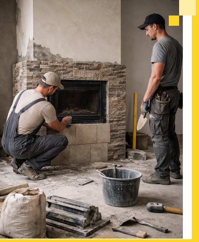 Камины под ключ в Великом Новгороде: проект, изготовление и монтаж