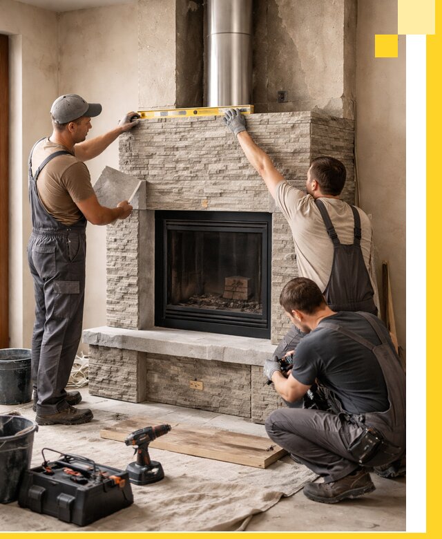 Профессиональный монтаж каминов под ключ в Великом Новгороде для дома