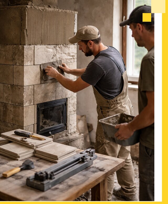 Профессиональная облицовка печей в Великом Новгороде: керамика и камень