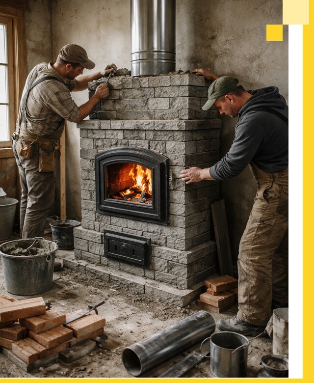 Производство, поставка и монтаж дровяных печей в Великом Новгороде