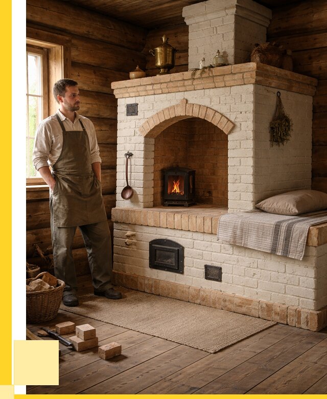 Русские печи с лежанкой под ключ в Великом Новгороде от 153450 р. ЭриданВлк