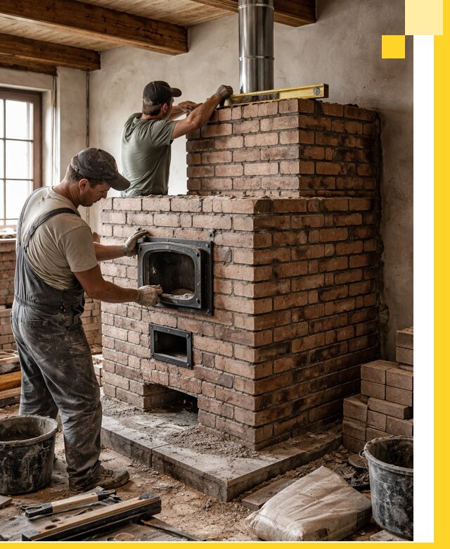 Печи для загородного дома под ключ в Великом Новгороде — монтаж и сервис