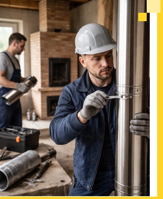 Профессиональный монтаж дымоходов для печей в Великом Новгороде