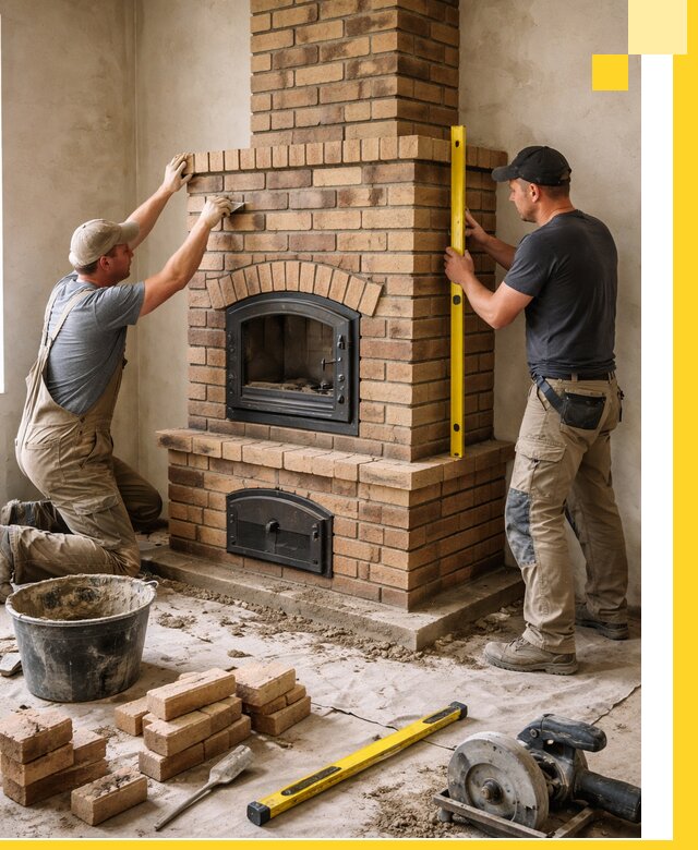 Продажа и установка печей и каминов для дома под ключ в Великом Новгороде