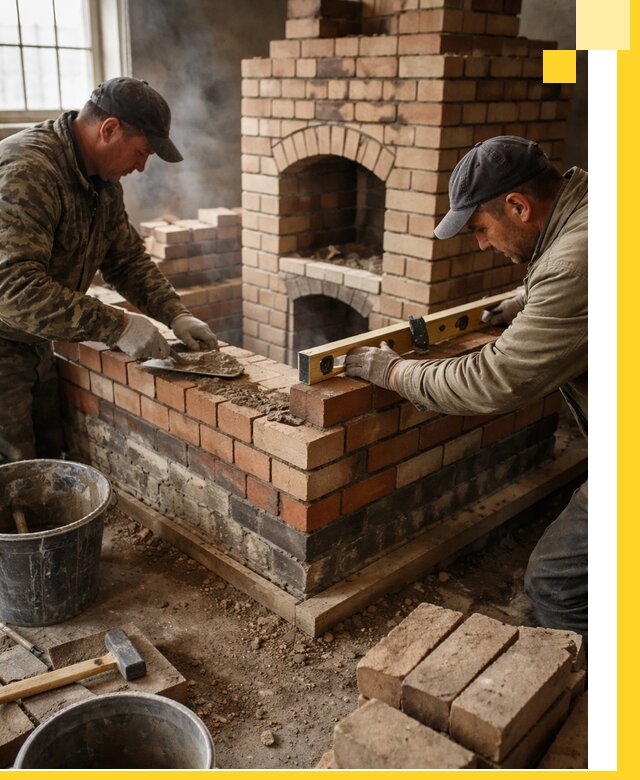 Изготовление и монтаж печей и каминов из кирпича в Великом Новгороде