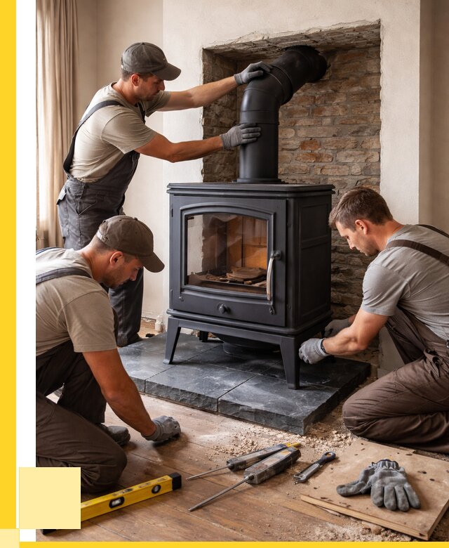 Монтаж печи камина в частном доме в Великом Новгороде от 25575 р. | ЭриданВлк