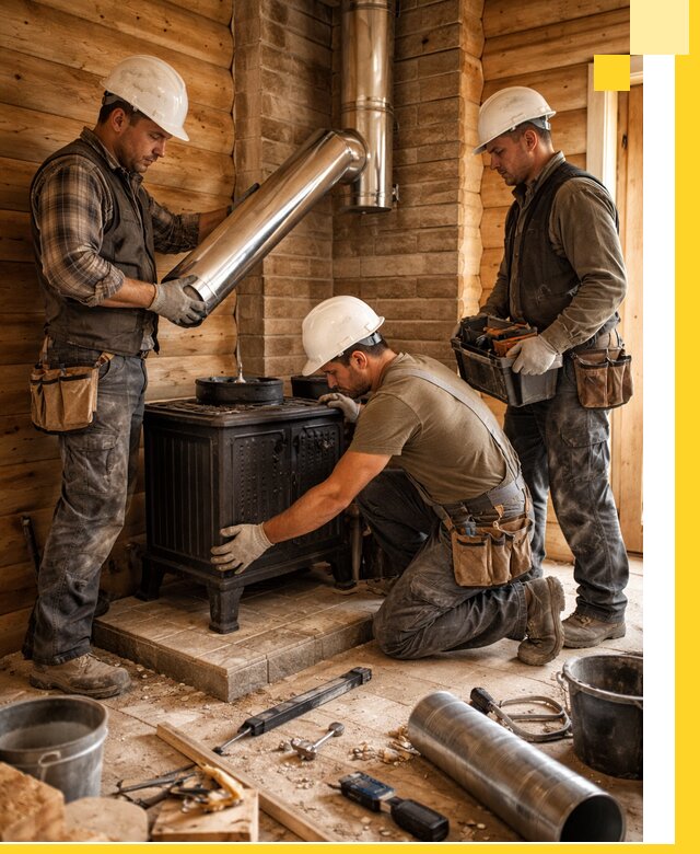 Профессиональный монтаж банных печей и дымоходов в Великом Новгороде