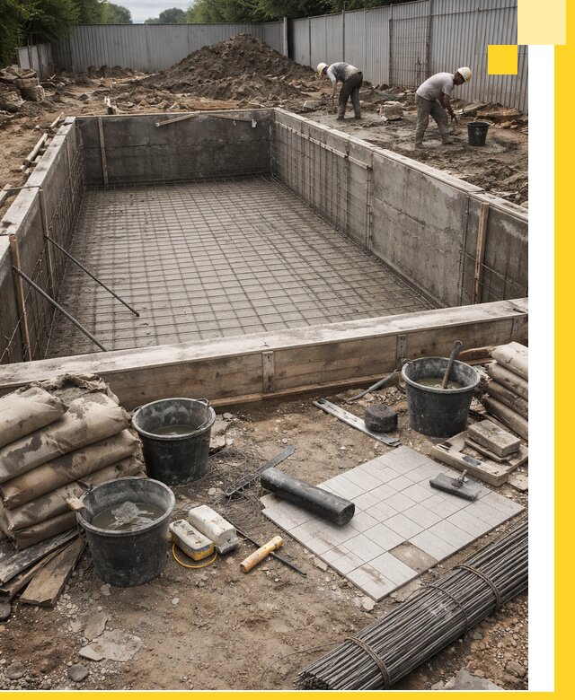 Строительство бассейнов под ключ в Великом Новгороде, дизайн и монтаж