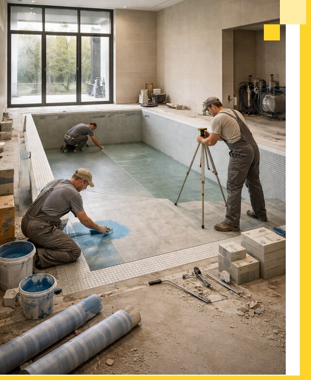 Проект и строительство закрытых бассейнов в Великом Новгороде под ключ