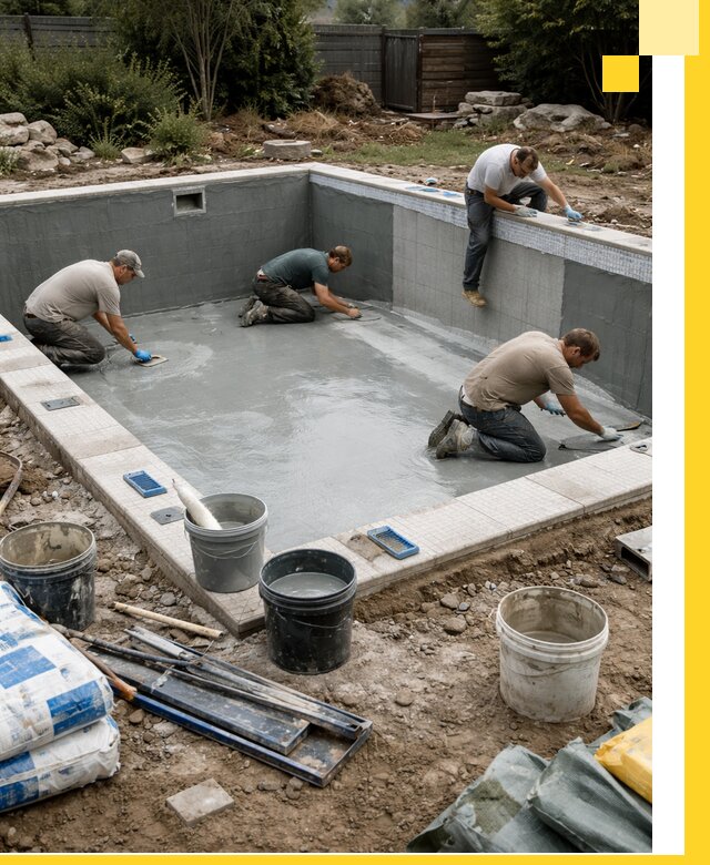 Изготовление и монтаж чаши бассейна под ключ в Великом Новгороде