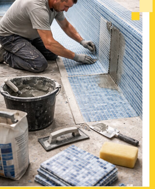 Укладка и ремонт мозаики для бассейнов под ключ в Великом Новгороде