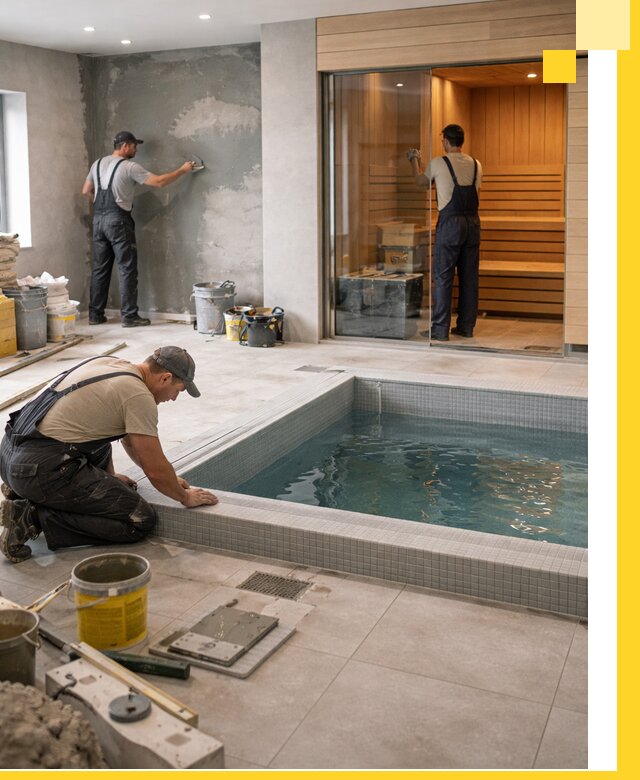 Проектирование и строительство сауны с бассейном в Великом Новгороде