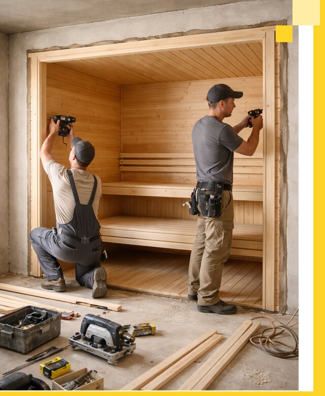 Монтаж саун под ключ в Великом Новгороде — проектирование и установка