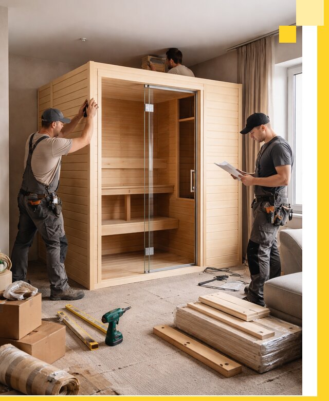 Установка и благоустройство саун в квартире в Великом Новгороде