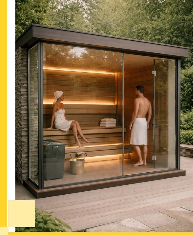Сауна стеклянная и двери для сауны в Великом Новгороде от 255750 р. | ЭриданВлк
