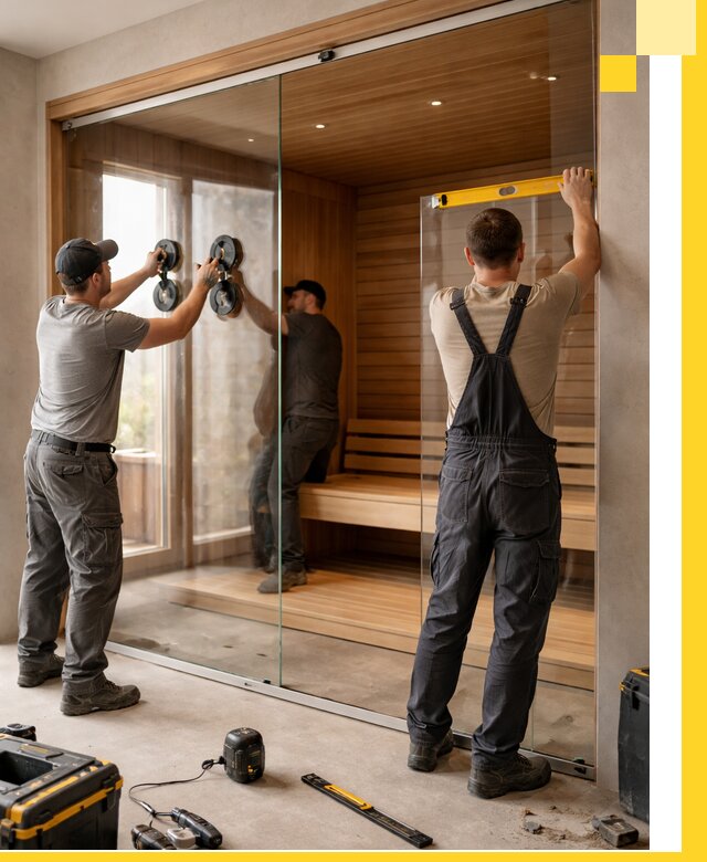 Производство и монтаж стеклянных саун под ключ в Великом Новгороде