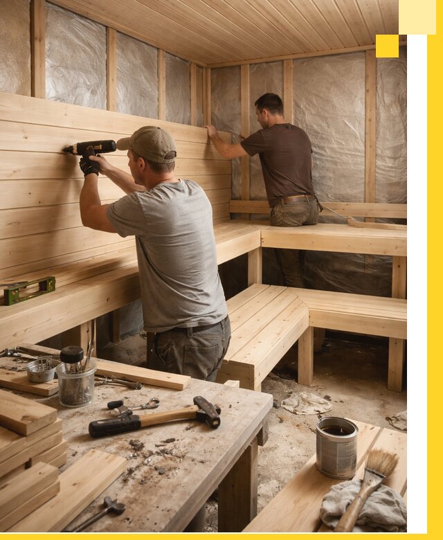 Профессиональная отделка бань и саун под ключ в Великом Новгороде