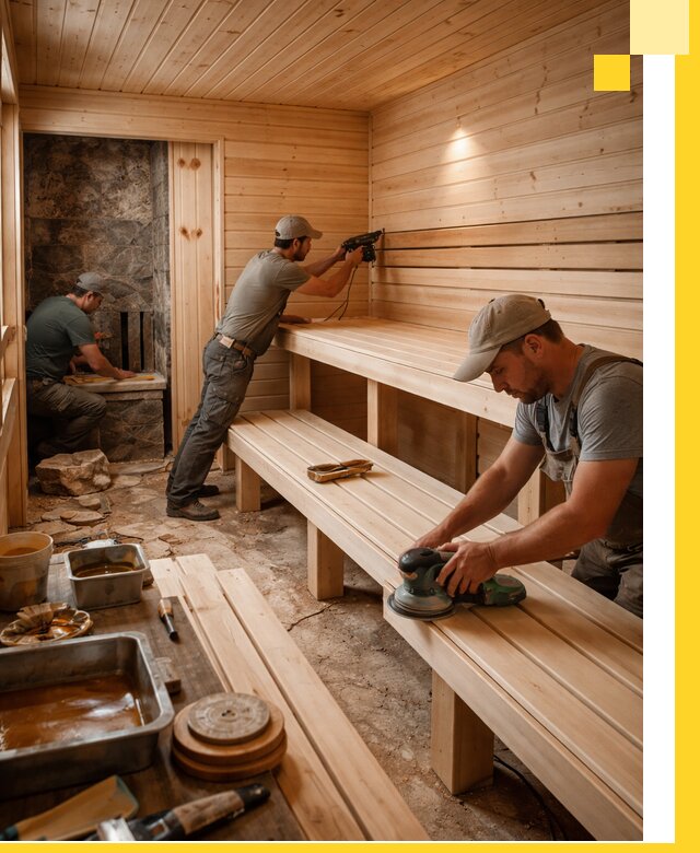 Профессиональная отделка бань в Великом Новгороде под ключ, с гарантией