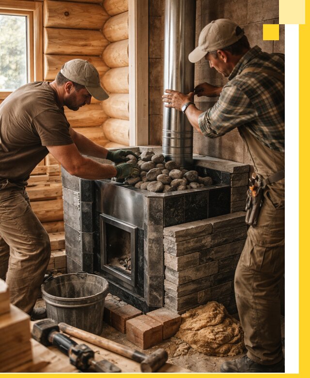 Строительство и отделка русских бань под ключ в Великом Новгороде