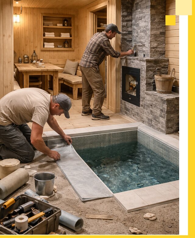 Строительство бань с комнатой отдыха под ключ в Великом Новгороде