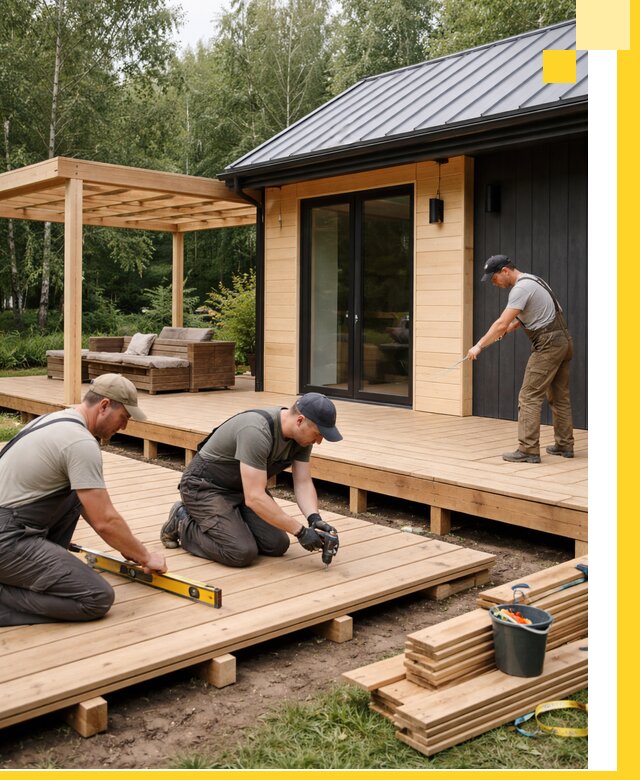 Строительство бань с террасой и бассейном под ключ в Великом Новгороде