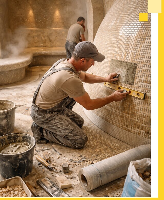 Хамам под ключ в Великом Новгороде: проектирование, строительство, отделка