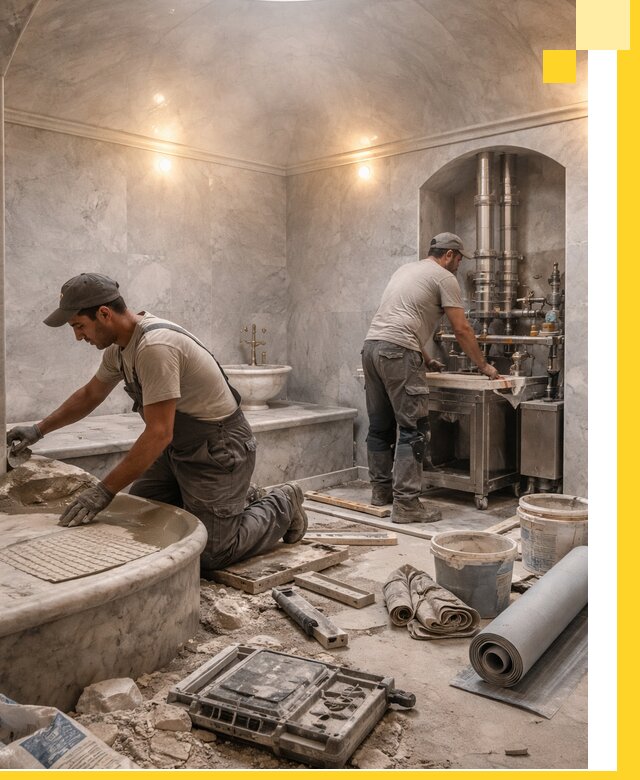 Строительство турецких бань хаммам под ключ в Великом Новгороде