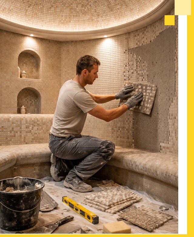 Устройство и монтаж домашнего хамама под ключ в Великом Новгороде