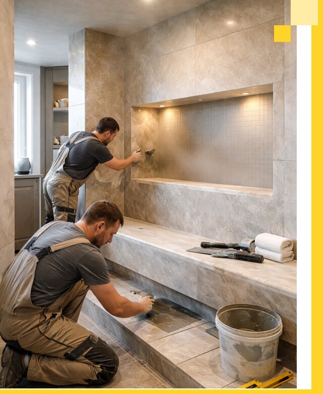 Профессиональное строительство хамама в квартире в Великом Новгороде