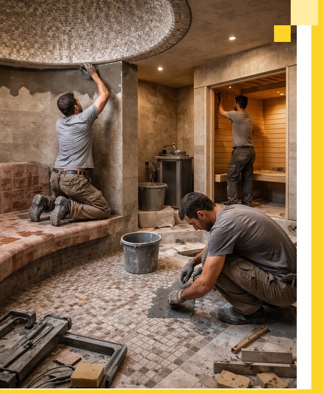 Проект и строительство хамама бани и сауны под ключ в Великом Новгороде